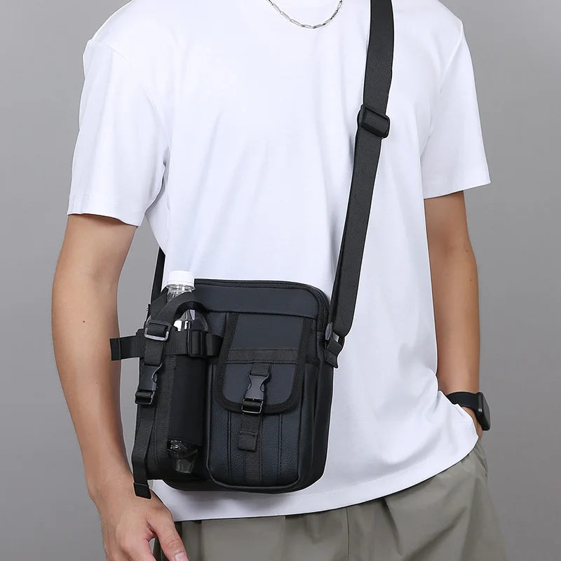 Outdoor Tactical Crossbody Bag Nylon Hiking Phone Water Bottle Pouch Sport Tool Equipment Package Climbing Camping Sling Bag