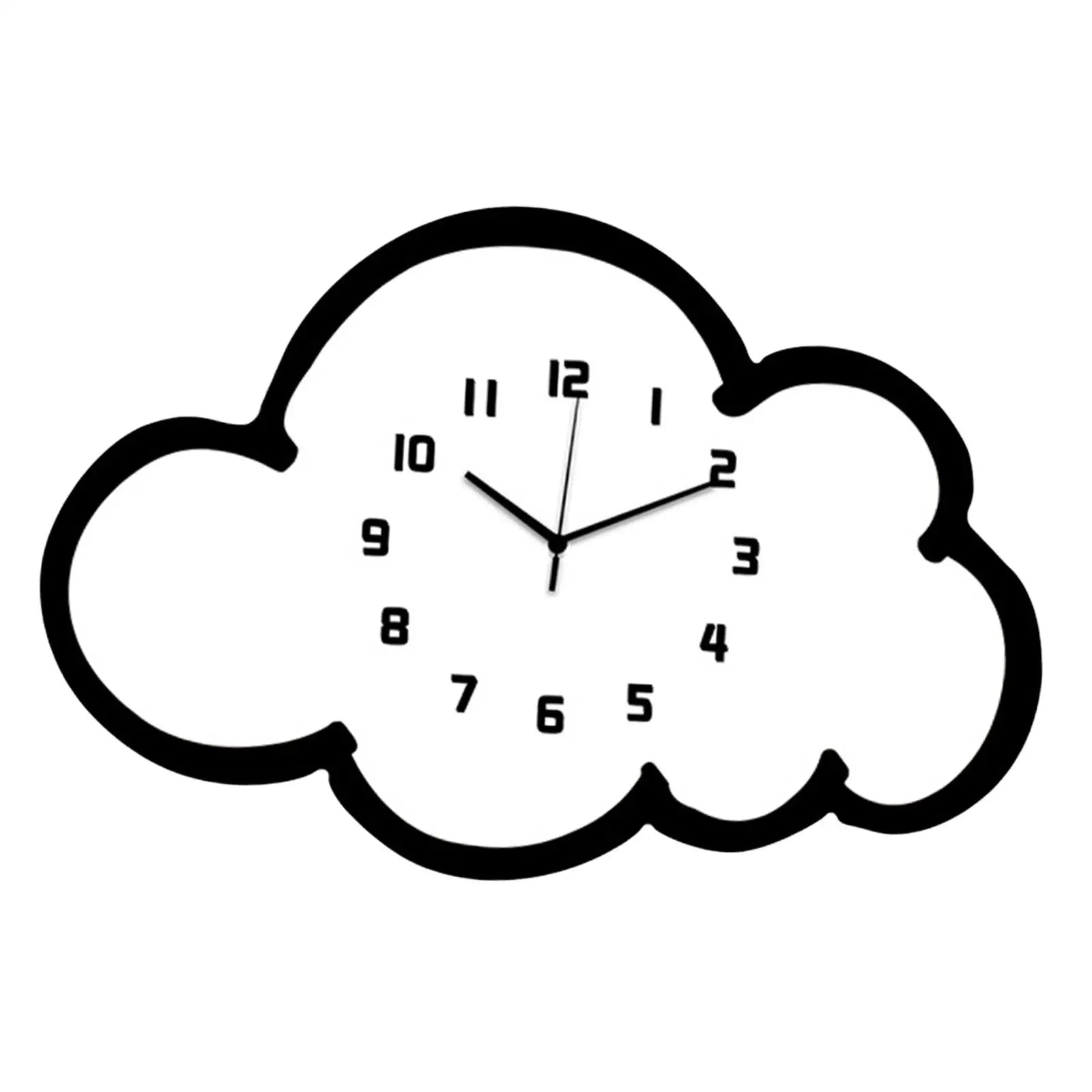 Cloud Wall Hanging Clock Wall Ornament for Dining Room Indoor Living Room