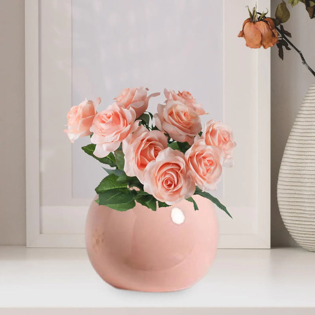 Plant Pot Flower Arrangement Table Centerpiece Home Small Desktop Office Minimalist Kitchen Shelf Ceramic Flower Vase Decoration