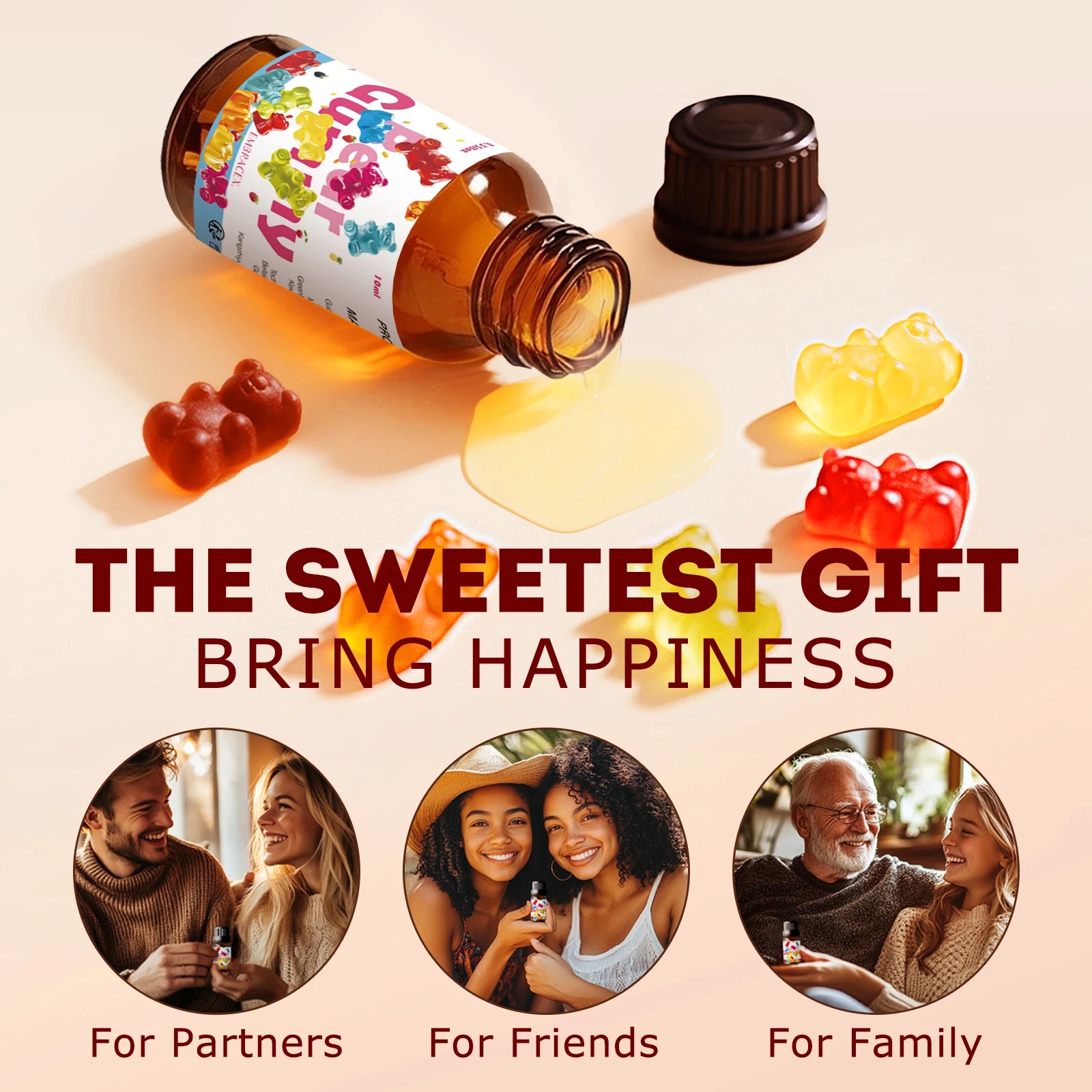 10ml Gummy Bear Fragrance oil Perfume Essential Oil sweet Diffusers Perfume Oils DIY Candle/Soap Skincare Holiday Gifts