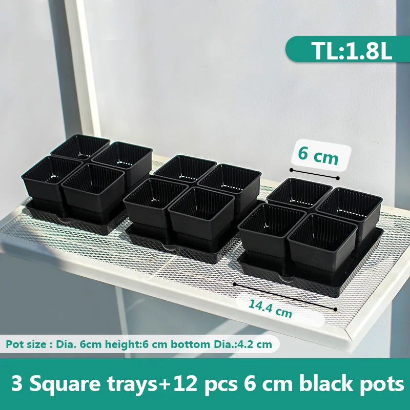 Meshpot 6cm/7cm Succulents Pot Plastic Flower Pot Cactus Planter Root Controlling Good Air System Garden Supplies Home Dec