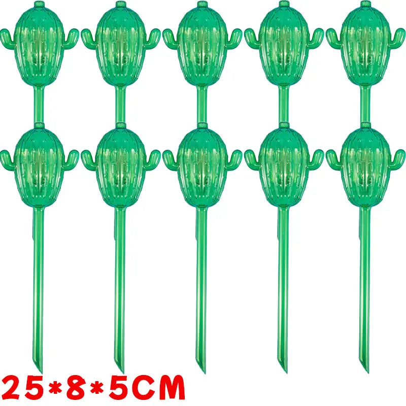 Unique Clear Plant Watering Can Cactus Shape Auto Irrigation Device Efficient Flows Water Tool Supply Outdoors Garden Equipment