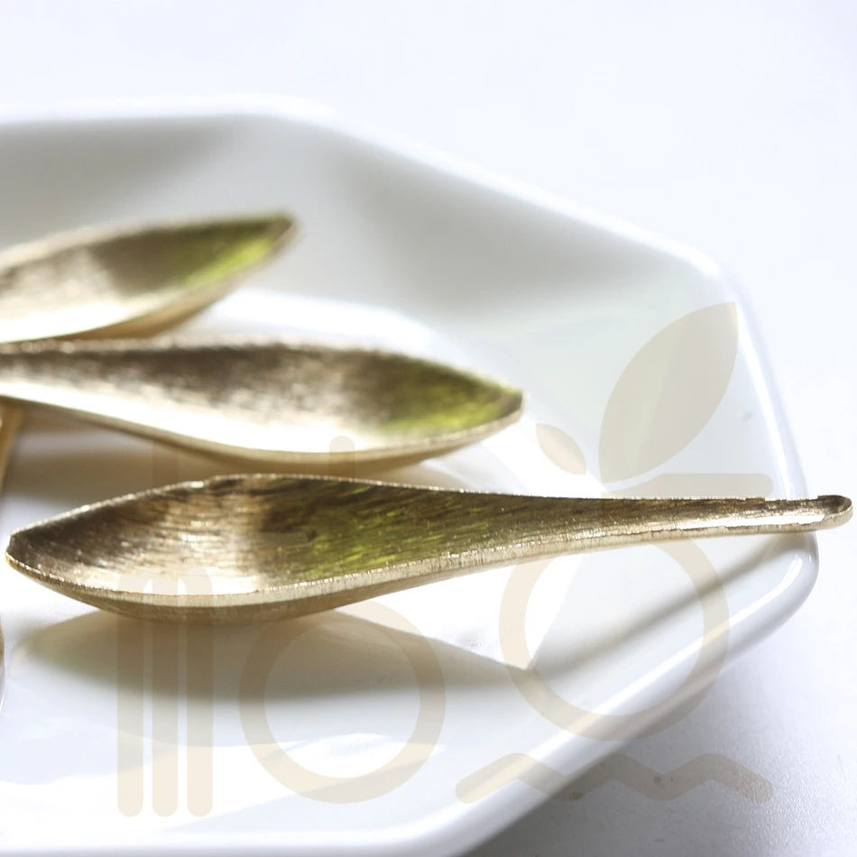 DIY Supply-Premium Plated Solid Brass Finding Brushed Spoon - 50x14mm (4332C)