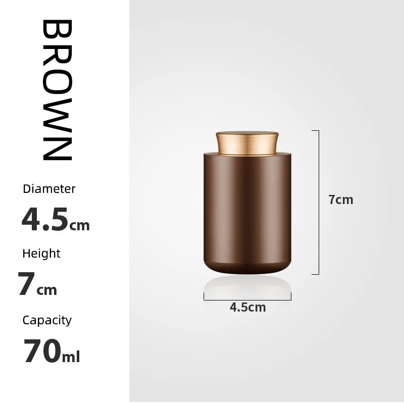 Airtight Jar - Safe Proof Durable Multi-Use Portable Metal Spice Jar Container Waterproof Aluminum Screw-top Lid Lock Odor Case