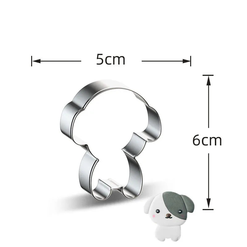 Biscuit Cookie Cutter Embosser Mold Dog For Cake Chocolate Decorating Tools Pastry And Bakery Baking kitchen Accessories Fondant