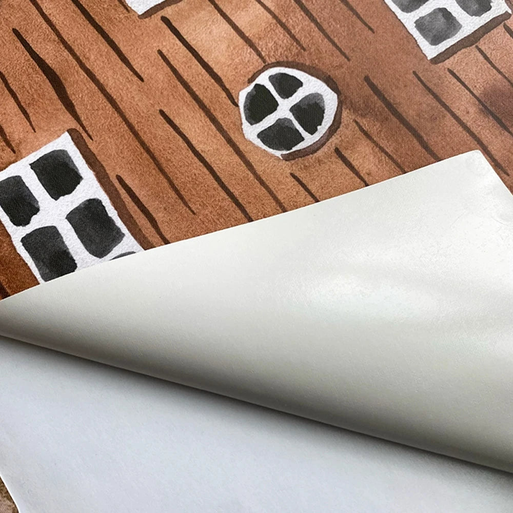 Fabric Cartoon Forest Vintage Town Wall PVC Moon Bunny Sticker DIY Kids Baby Room Wall Art Decoration for Bedroom Living Room