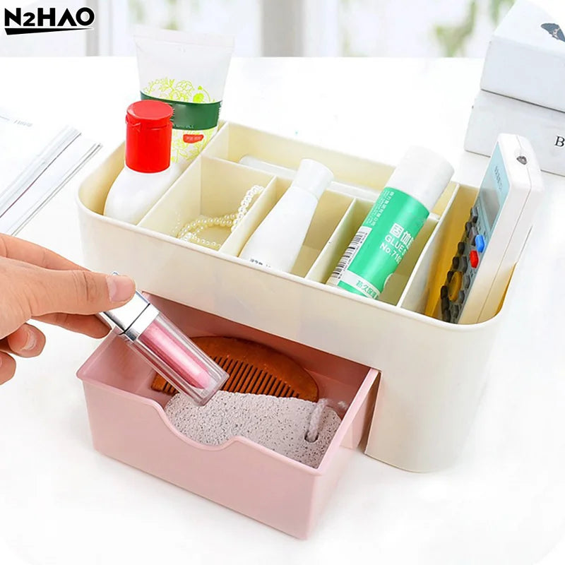 Nail Storage Box Container Cotton Swab Storage Box Accessories Cleaning Desktop Tools Multifunctional Jewelry Box Cosmetic Stor