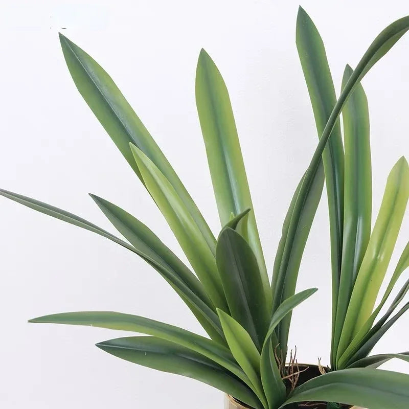 Simulation Green Plants Soft Rubber Clivia Leaf Floral Artificial Cymbidium Leaves Plant Fake Flower Shopping Mall Decoration