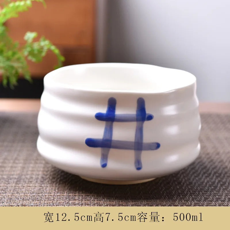 Matcha Bowl Ceramic Tea Set Accessories Tea Set Japanese Tea Ceremony Song Dynasty Tea Salad Soup bowl Special Matcha tea bowl