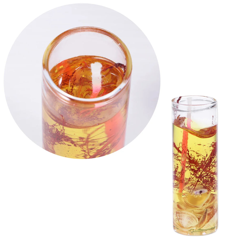 1Pcs High-End Smokeless Candles Unique Scent Translucent Glass Cup for Bedroom Living Room Tea Room Cafe Random Color