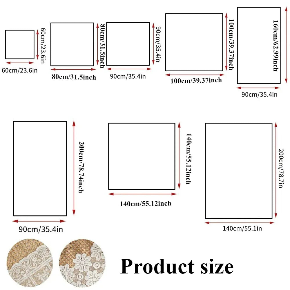 Retro Lace Thickened Tablecloth Non-slip Dustproof Coffee Dinning Table Cover Wedding Party Dining Decoration Mantel De Encaje