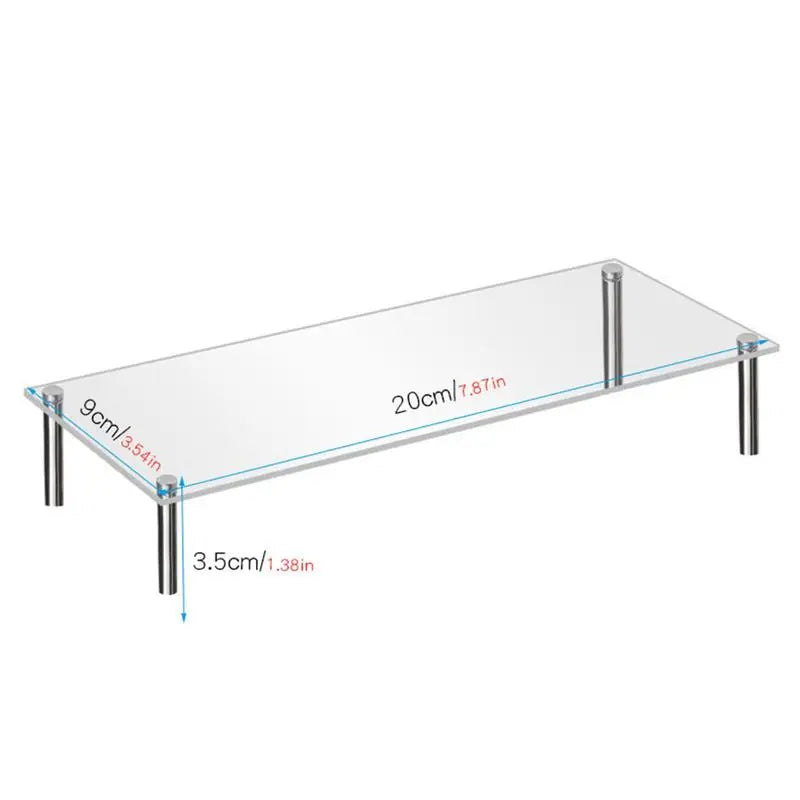 Square Acrylic Table Stand Plexi-glass Display Case Shelf Riser Serving Tray Perfume Organizer Cupcake Tools