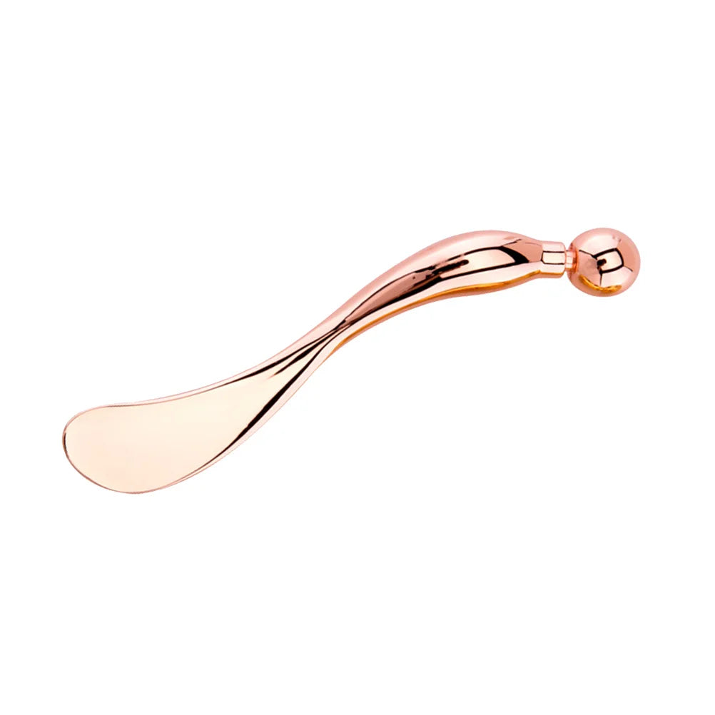 Zinc Alloy Metal Cream Spoon Rose Gold Eye Massage Tool Eye Fatigue Relief Beauty Tool Skin Care Mixing Mask Spoon