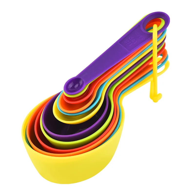 12pcs Baking Tools Kitchen Measuring Spoon Set Plastic Measuring Cup With Scale Measuring Milk  Coffee Spoon Kitchen Gadgets