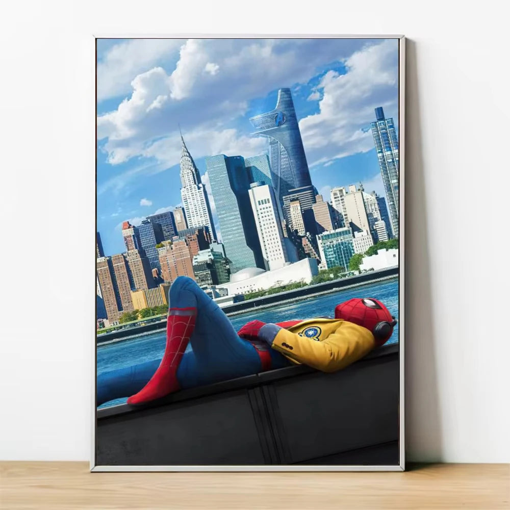 MINISO Marvel Superheroes Avengers Spider-Man Iron Man Parlor Bedroom Decorative Art Posters Wall Mural Canvas Painting Printing