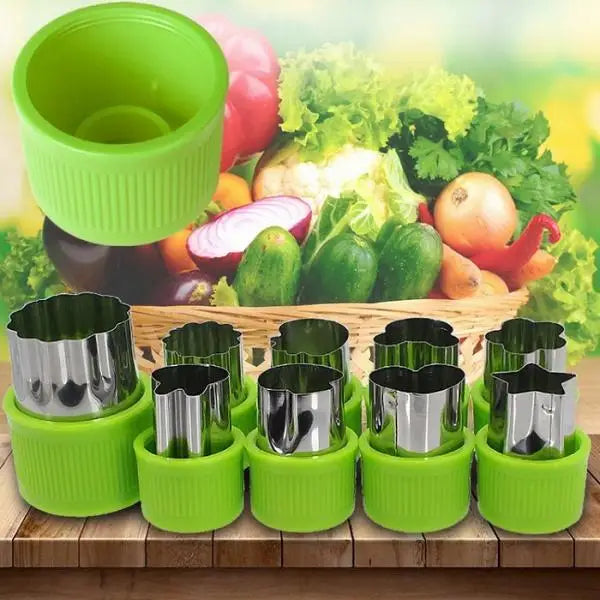 Fruit Cutter Shape Vege Slicer Kitchen Accessories Cooking Tool - 12pcs