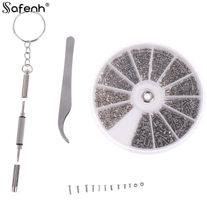 600/1000Pcs Tiny Screws Nut Assortment Repair Tool For Micro Eyeglass Sun Glasses Spectacles With Micro Screwdriver And Pliers