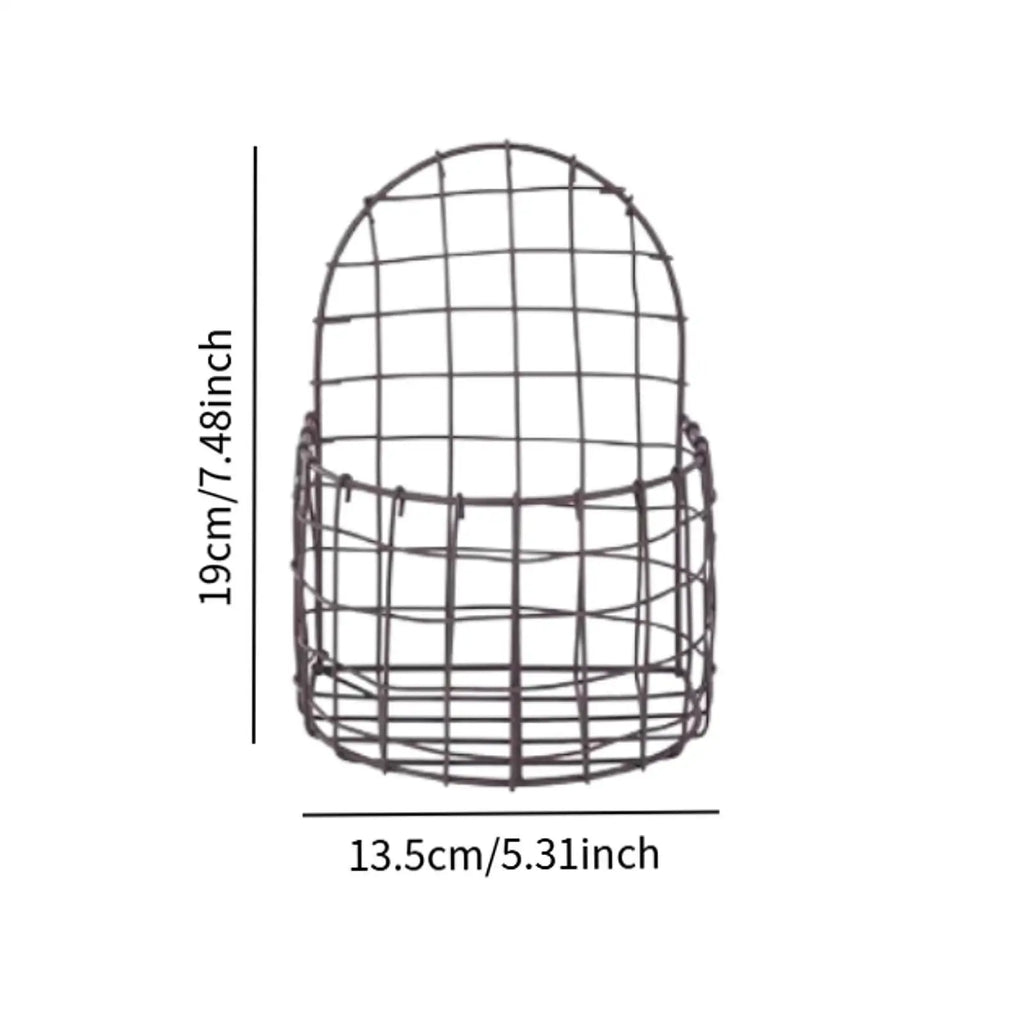 Wall Mounted Basket Hanging Planter Flower Pot Stand Iron Wire Mesh Basket for Garden Balcony Yard Backyard Retro Design Storage