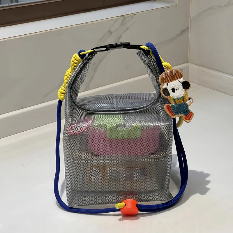 Durable Transparent Lunch Box Bag Waterproof Dirt Resistant Handheld Storage Bag Dstring Bag High Aesthetic Value