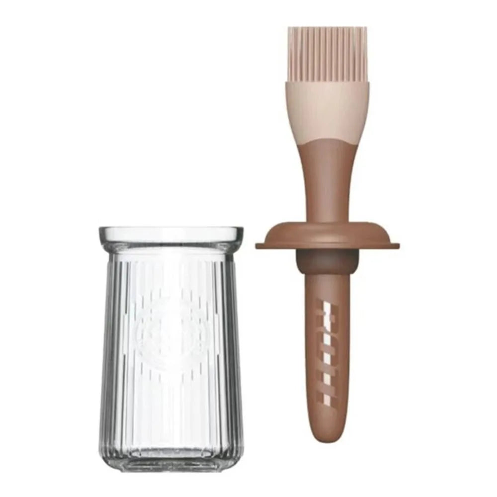 3 In 1 BBQ Oil Brush Silicone Split Type Sauce Applying Brush Baking Tool Heat Resistant Oil Dispenser Bottle with Brush