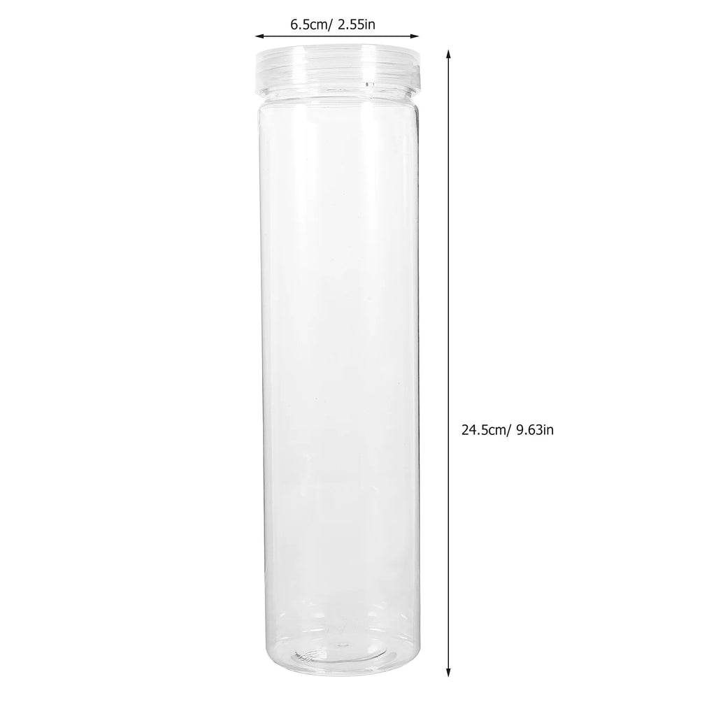 3Pcs Reusable Plastic Storage Jars with Lid Airtight Food Containers Pantry Organizer Empty Plastic Jars