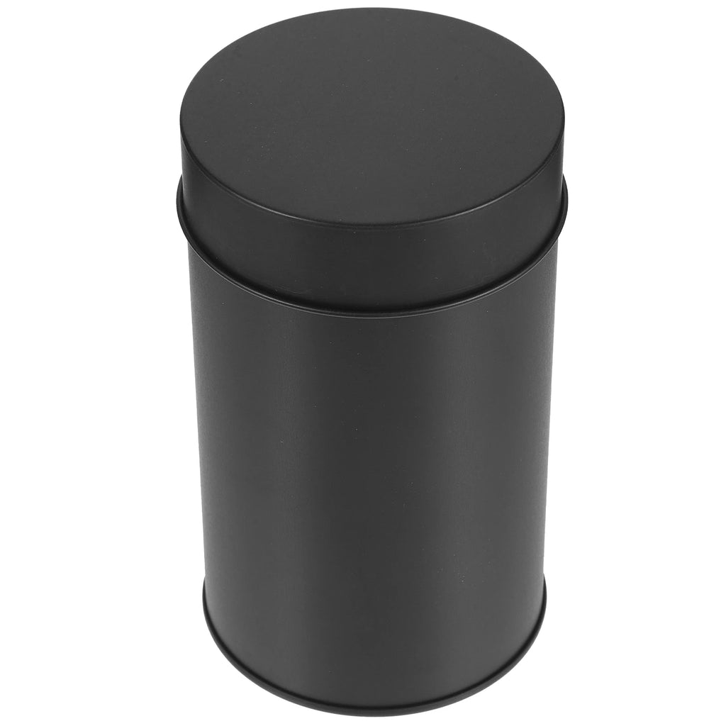 1pcs Candy Jar Tea Coffee Sugar Canister 75x130mm Black White Airtight Lid Tinplate Storage Container for Leaf Tea