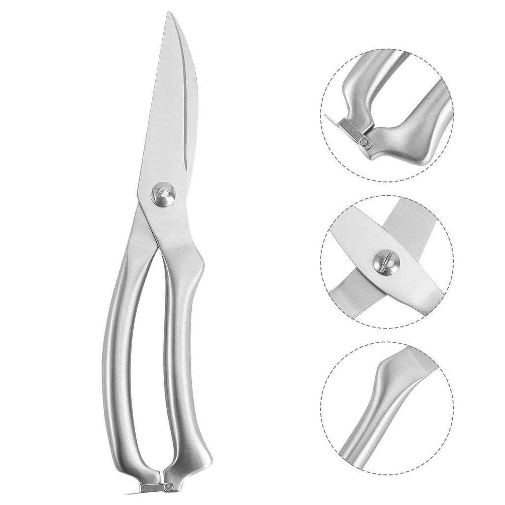 Heavy Duty Kitchen Shears Stainless Steel Chicken Bone Scissors Professional Grade Poultry Cutting Tool BBQ Grilling Lobster