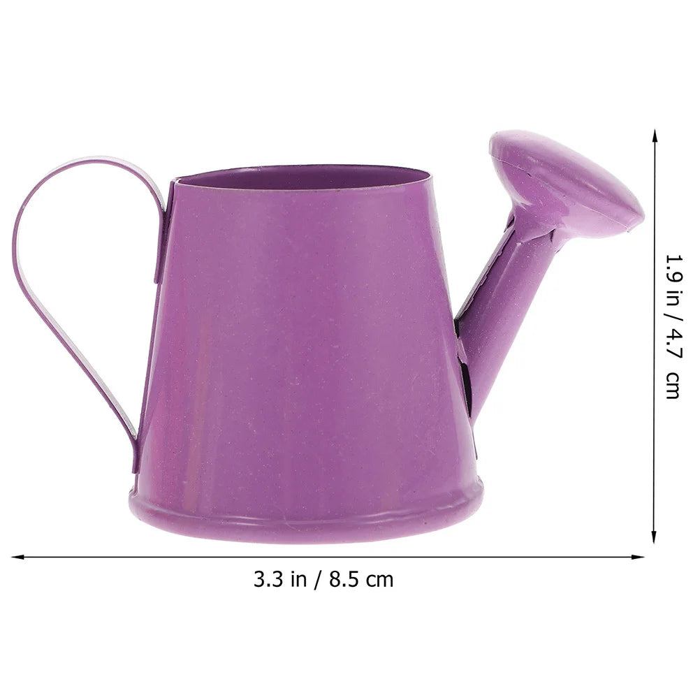 4Pcs Mini Watering Can Kids Portable Metal Small Plant Flower Garden Watering Mini Kettle for Plants Small Water Pot Plant