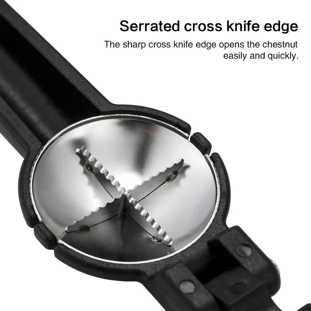 Nut Cracker Sheller Chestnut Clip Cross Open Knife Quick Chestnut Cutter Nut Opener Sheller Walnut Pliers Kitchen Gadgets