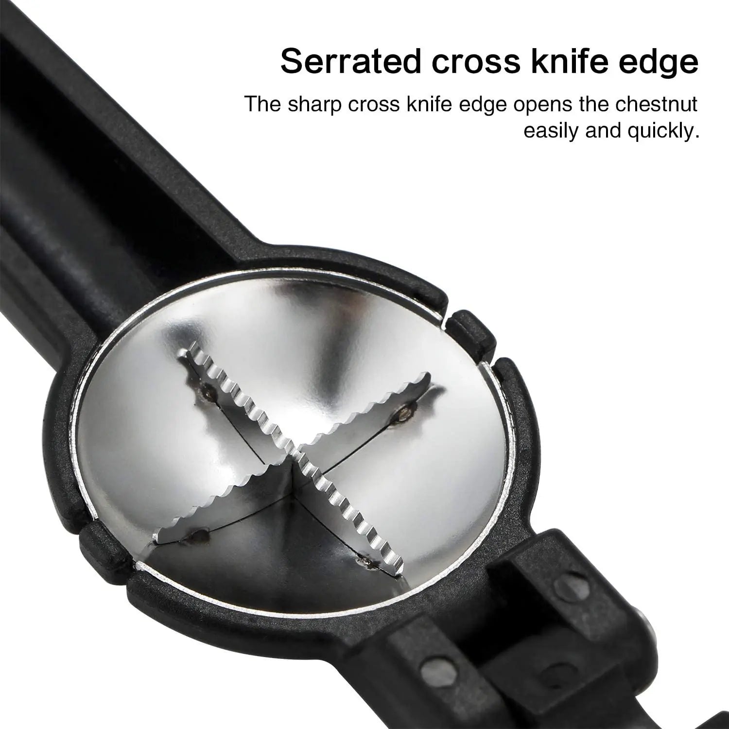 Nut Cracker Sheller Chestnut Clip Cross Open Knife Quick Chestnut Cutter Nut Opener Sheller Walnut Pliers Kitchen Gadgets