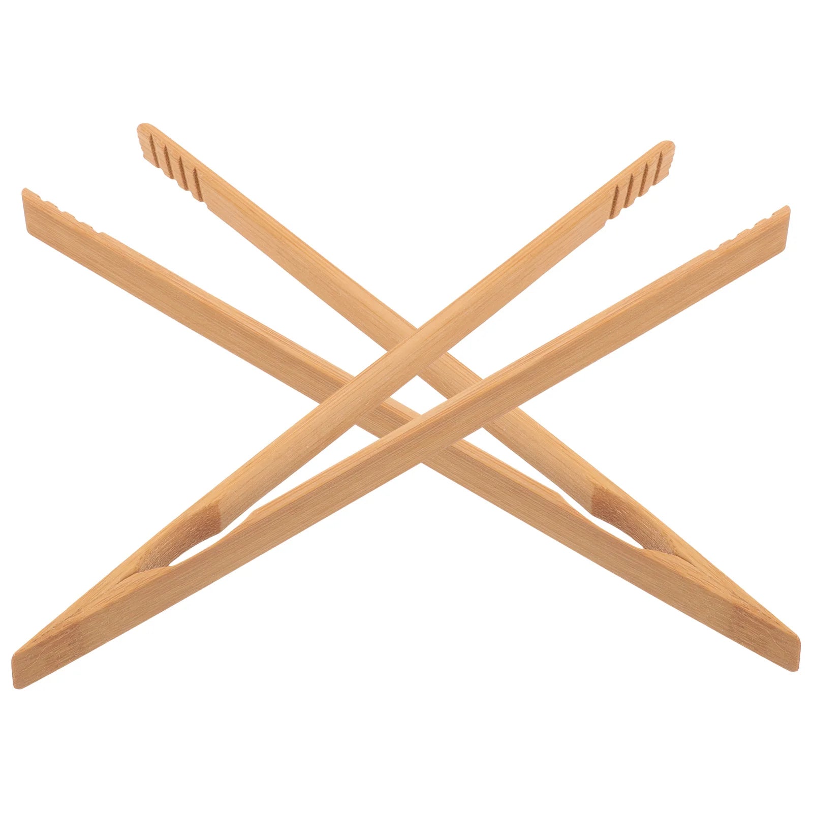 2 Pcs 26CM Bamboo Tongs High Temperature Resistant Kitchen Cooking Tools Food Serving Party BBQ Ice Bread Cheese Clip