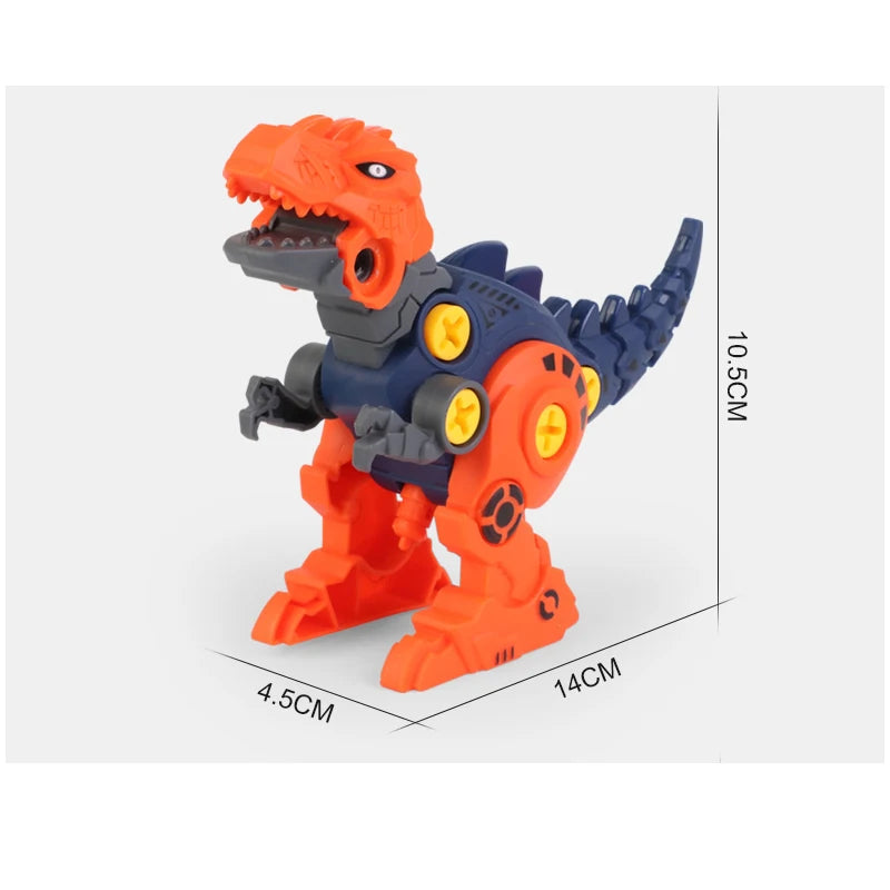Assembly Take Apart Dinosaur Screw Plastic Brick DIY Construction Set Building Blocks Disassembly Robot Model Screwdriver Toys