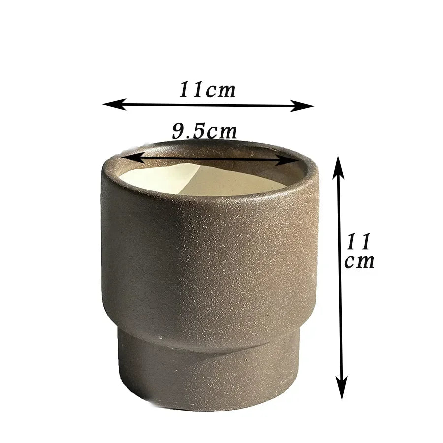 Ceramic Flower Pot Green Plant Potted Plant  Tabletop Coffee Shop Decoration Garden Supplies Planters