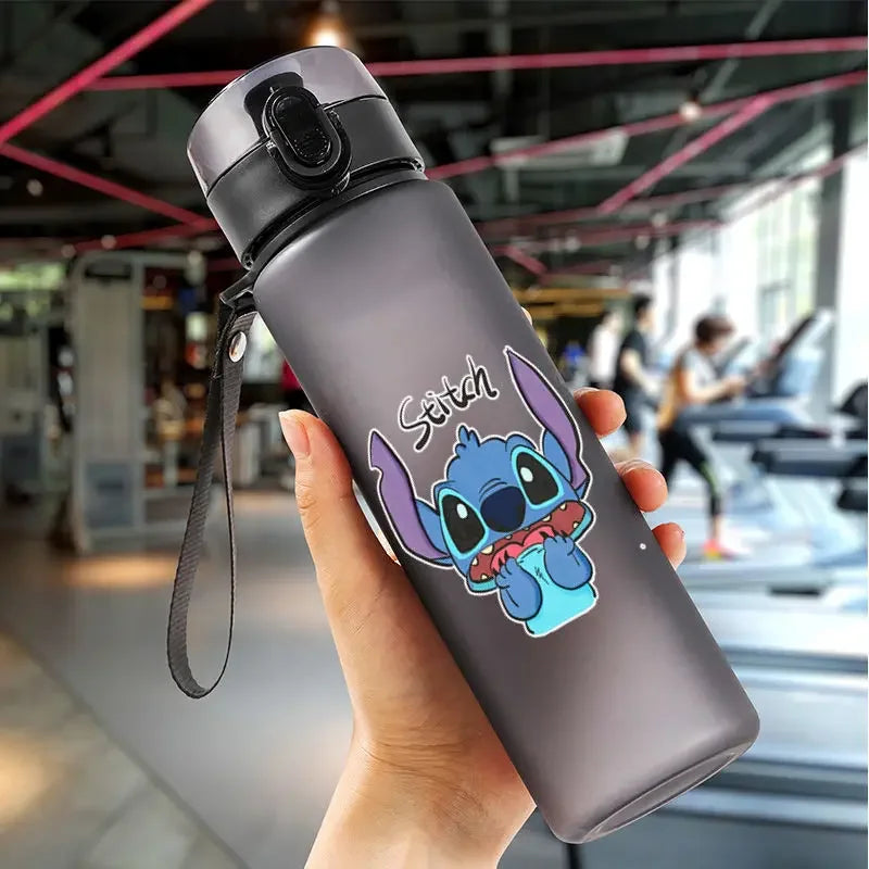 560ml Disney Stitch Hot Sale Sports Water Bottle Anime Outdoor Travel Portable Leakproof Drinkware Plastic Drink Bottle BPA Free
