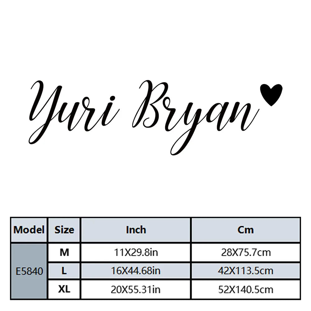 1pc Creative Customized Name Love Style Art Decor Wallpaper Wall Sticker Removable Wall Stickers Diy Wallpaper for Living Room D