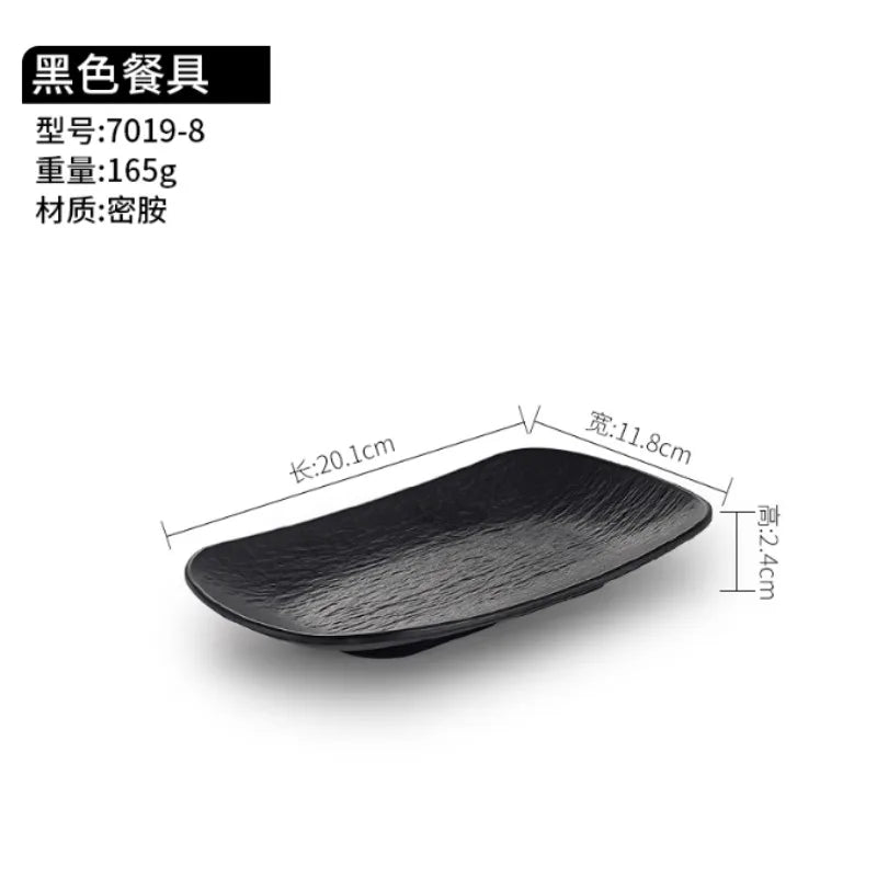 1pc Melamine Cooked Food Dish Hotpot Restaurant Tableware Plate Cold Dishes,braised Meat Dishes Display Plate Buffet Tray