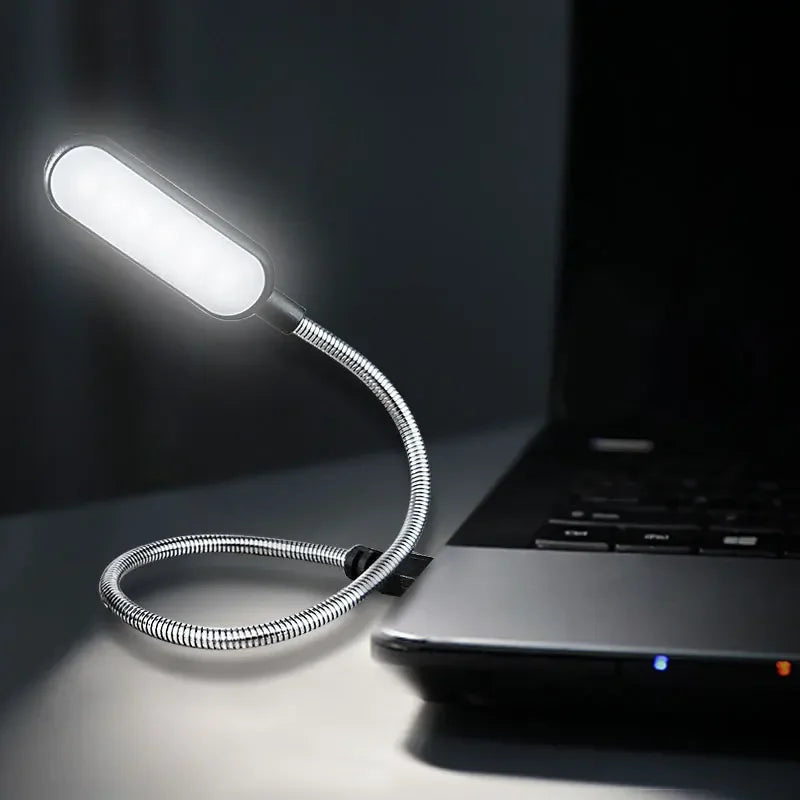 Portable USB LED Notebook PC Mini Book Light Reading Light Table Lamp Flexible 6leds USB Lamp for Power Bank Laptop Computer