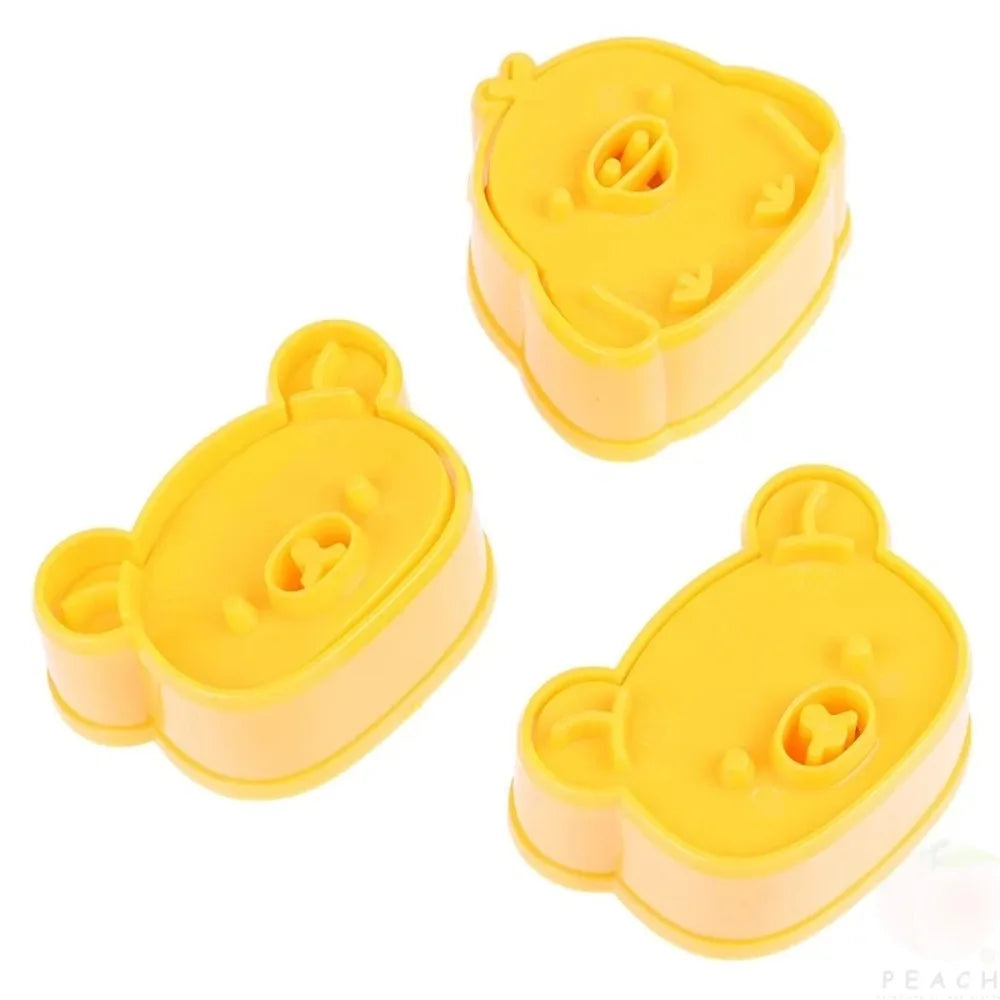 3PCS Cute Bear Sandwich Mold Bread Cake Biscuit Embossing Tool Cookie Cutter Baking Pastry DIY Kitchen Tools Bakery Accessories