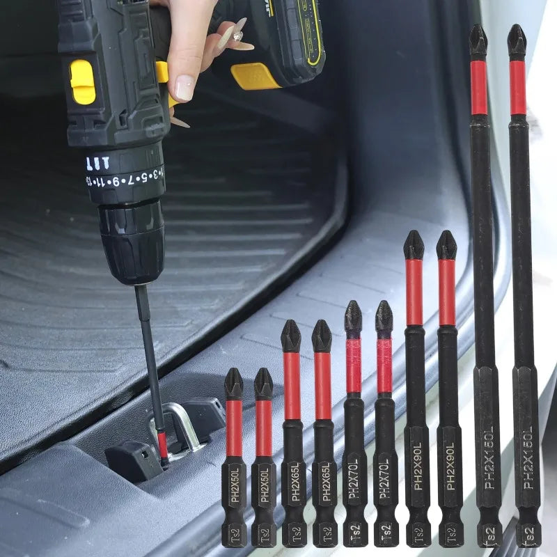 Powerful Magnetic Phillips Screwdriver Set Alloy Steel Anti-skid Electric Screwdriver Bits Impact Drill Bits Car Handheld Tools