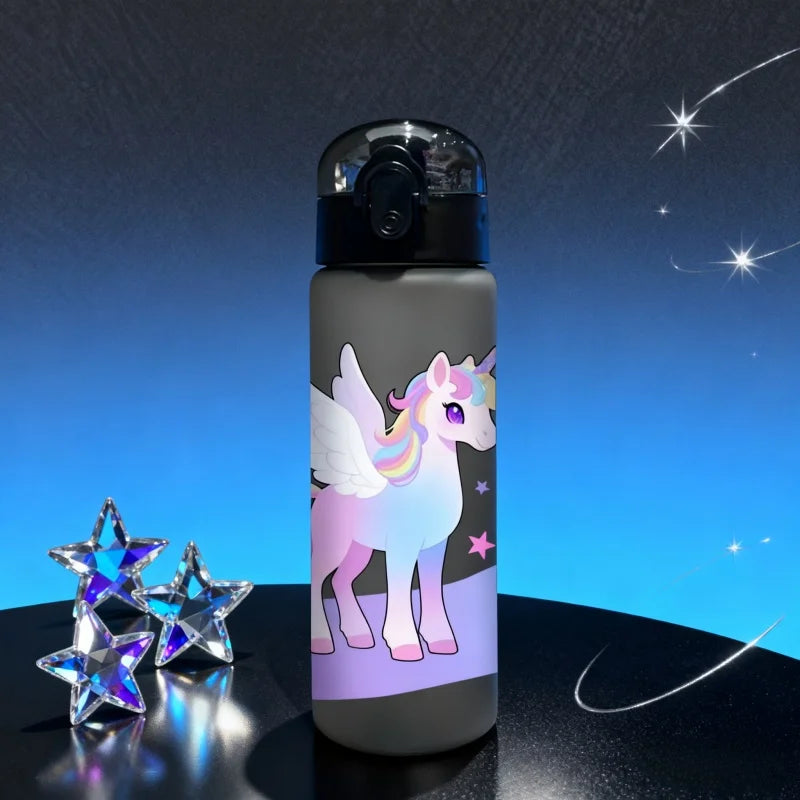 3D Printed 780ml Unicorn Patterns Water Cup with Hand Outdoor Water Bottle,PVC-Free, Leak-Proof, Matte Finish Fade-Resistant