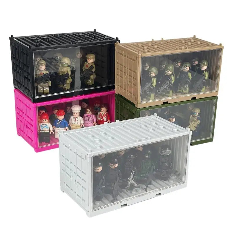 Container Weapon Boxes Bricks Accessories Scene World War 2 WW2  Soldiers SWAT Building Blocks Bricks Children Toys