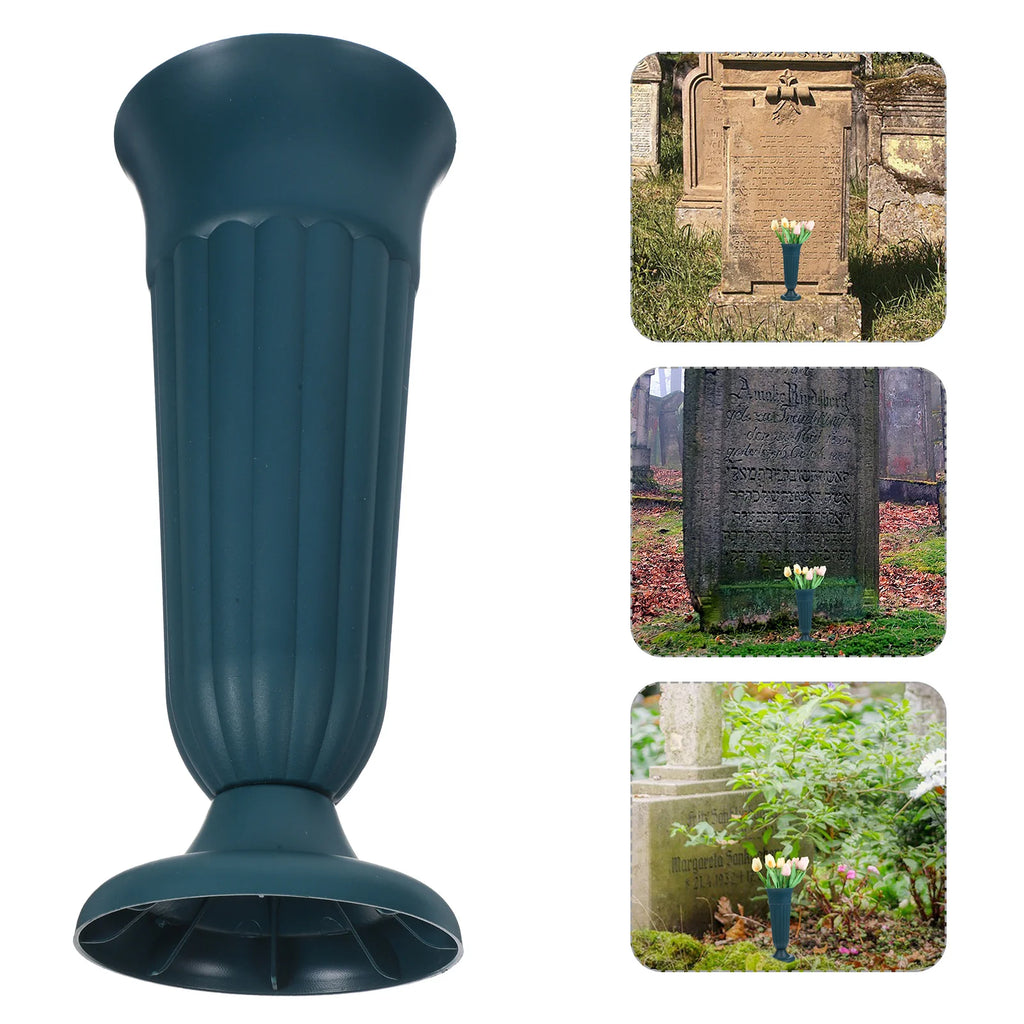 Cemetery Vase Delicate PP Grave Flower Holder Perfect Gift Choice for Funerals Cemeteries Lawn Garden Cemetery Vases for Grave