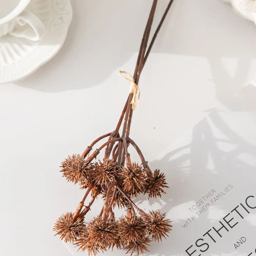 Artificial Plants Spike ball Hot sale Wedding Bride Bouquet Home Vase Garden Dining Table Indoor Outdoor Diy Gift Box Decor