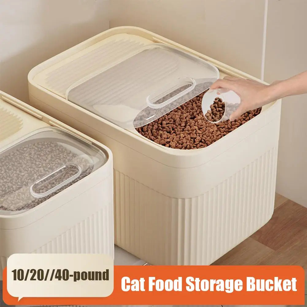 Airtight Pet Food Storage Container For Dog Cat Pet Food Storage Barrel Large Capacity Barrel Food Sealed Moisture-Proof St F6I3