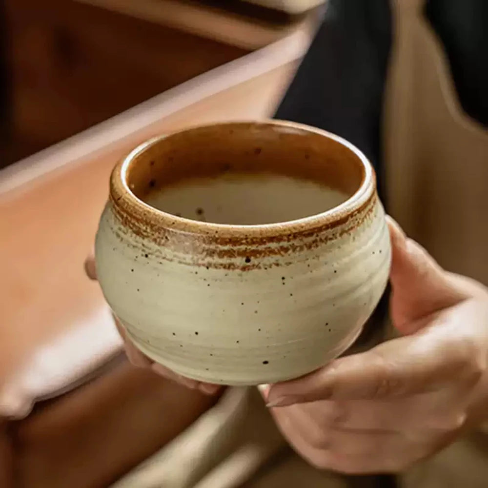 Household Ceramic Soup Pot Japanese Vinatge Creative Round Porcelain Tableware Lunch Egg Milk Dessert Bowls Kitchen Supplies