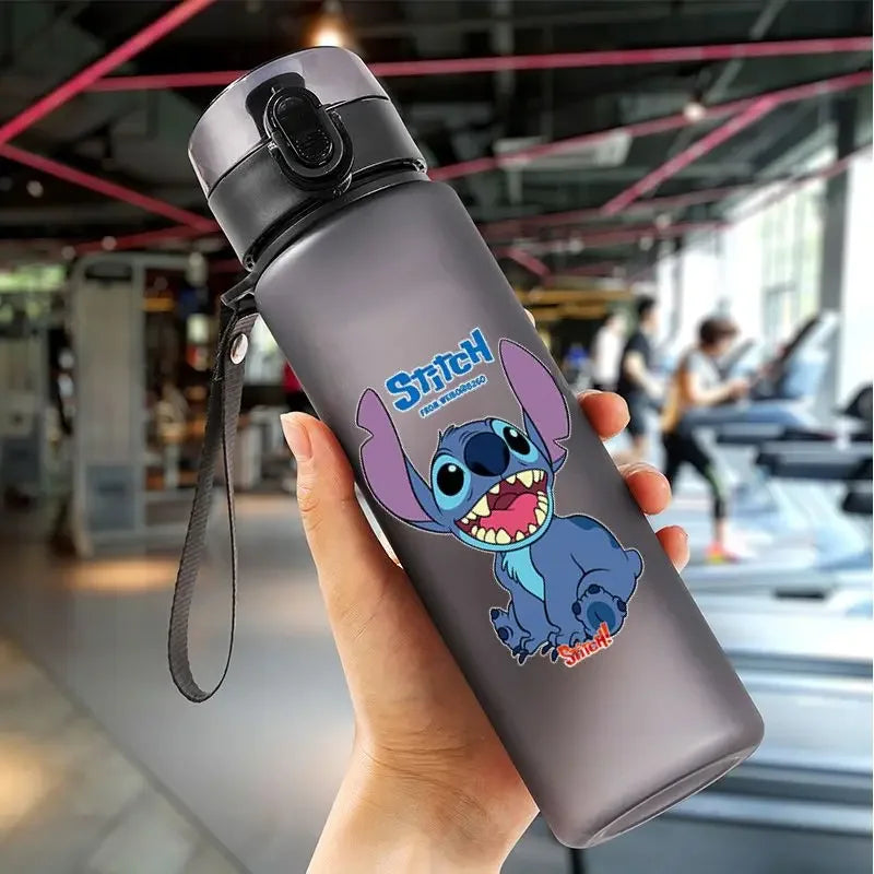 560ml Disney Stitch Hot Sale Sports Water Bottle Anime Outdoor Travel Portable Leakproof Drinkware Plastic Drink Bottle BPA Free