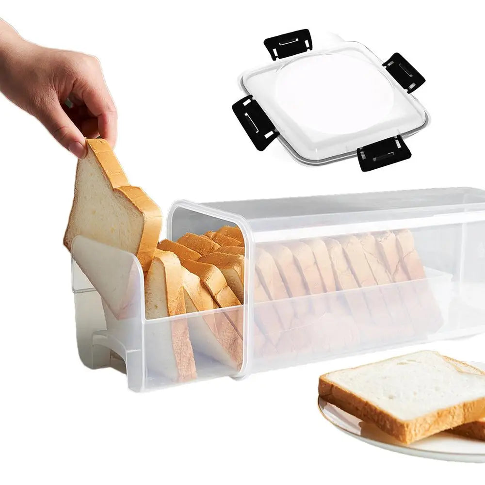 Bread Loaf Container Clear Airtight Bread Box With Lid Sandwich Bread Holder For Homemade Bread Tall Bread Saver For Kitchen