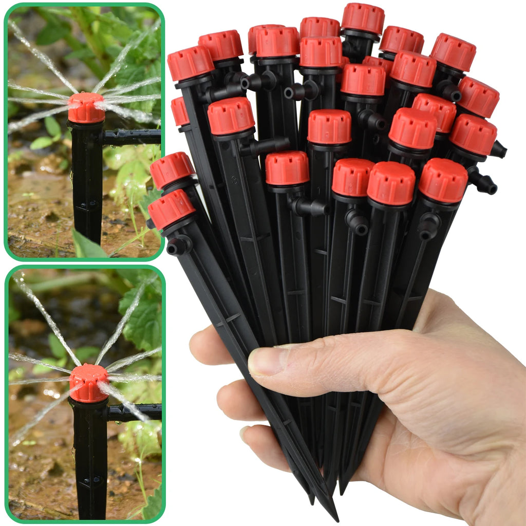 KESLA 1/4'' Hose Garden Micro Drip Irrigation Automatic Watering System Kit 13CM Sprinkler for Pot Flowers Vegetables Greenhouse