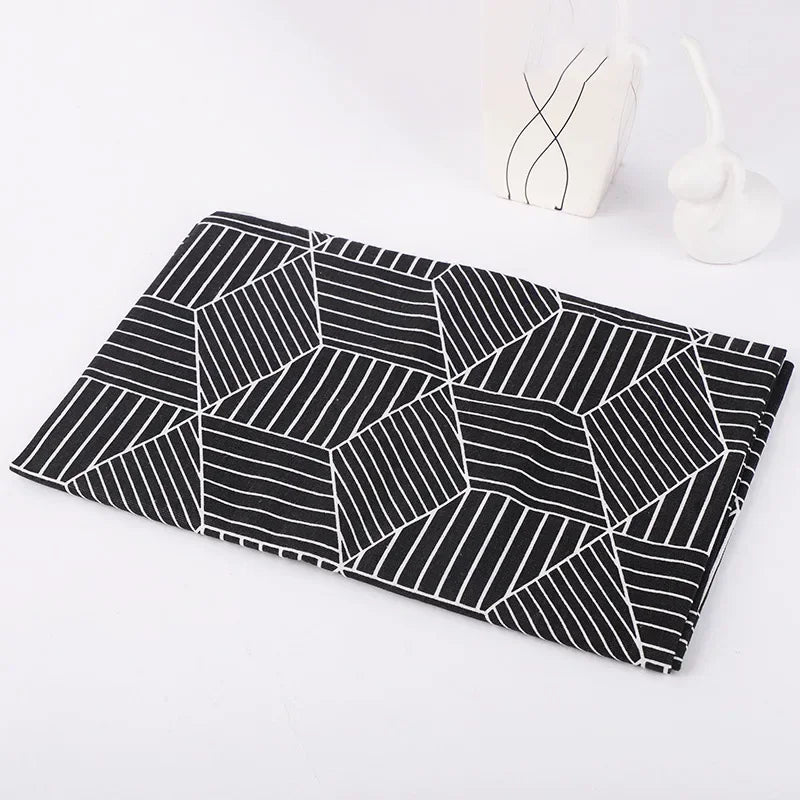 Printed Linen Cotton Fabric Cloth For Curtain Christmas Home Tablecloth Table Runner Pillow Cushion Handwork Sewing Placemat Bag