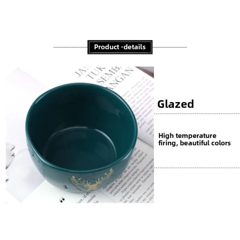 Light luxury palace style ceramic tableware, bowl and chopstick gift box set, wedding gift